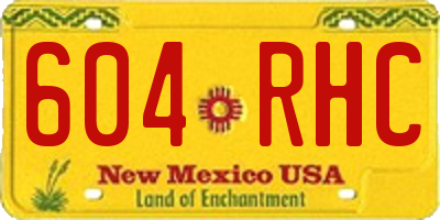 NM license plate 604RHC