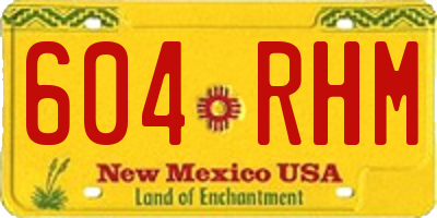 NM license plate 604RHM
