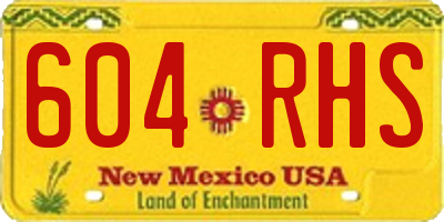 NM license plate 604RHS