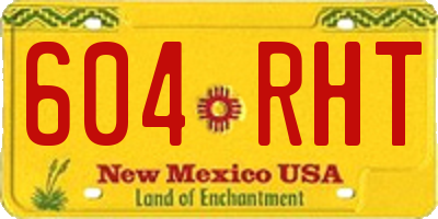 NM license plate 604RHT