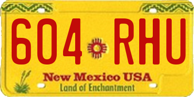 NM license plate 604RHU