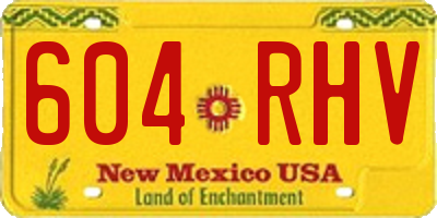 NM license plate 604RHV