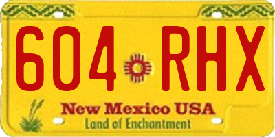 NM license plate 604RHX