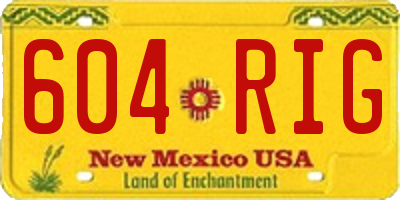 NM license plate 604RIG