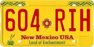 NM license plate 604RIH