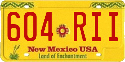 NM license plate 604RII