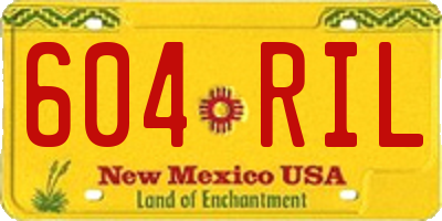 NM license plate 604RIL