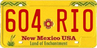 NM license plate 604RIO
