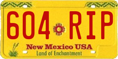 NM license plate 604RIP
