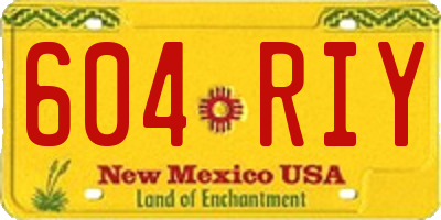 NM license plate 604RIY