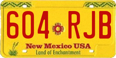 NM license plate 604RJB