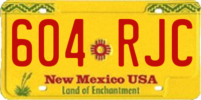 NM license plate 604RJC
