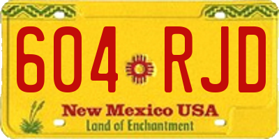 NM license plate 604RJD