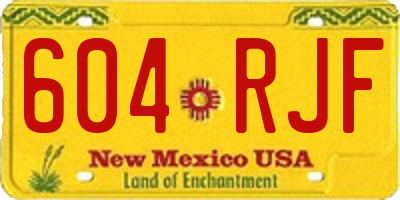 NM license plate 604RJF