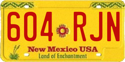 NM license plate 604RJN