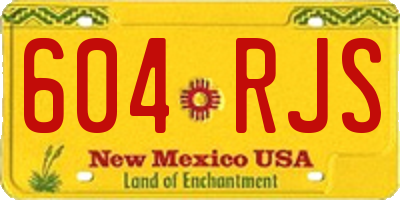 NM license plate 604RJS