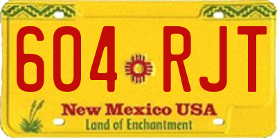 NM license plate 604RJT