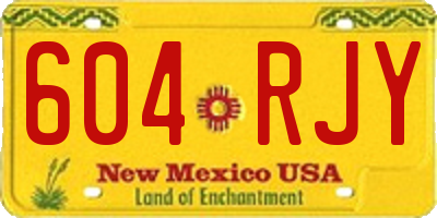 NM license plate 604RJY