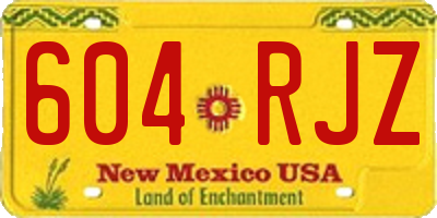 NM license plate 604RJZ
