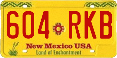 NM license plate 604RKB
