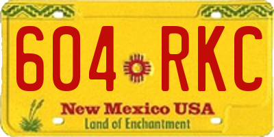 NM license plate 604RKC