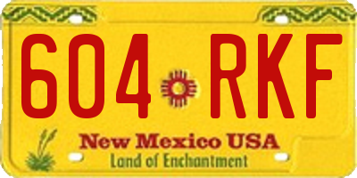 NM license plate 604RKF