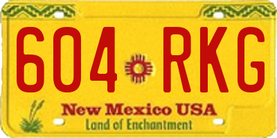 NM license plate 604RKG