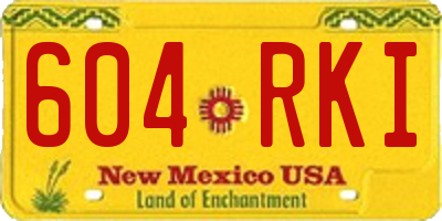 NM license plate 604RKI