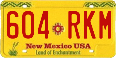 NM license plate 604RKM