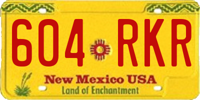 NM license plate 604RKR