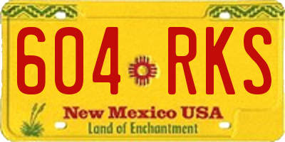 NM license plate 604RKS