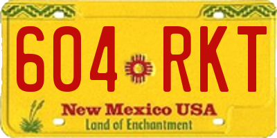 NM license plate 604RKT