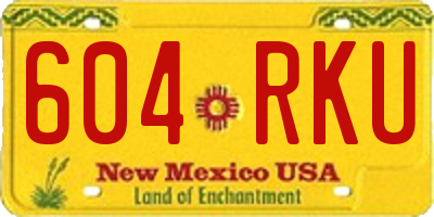 NM license plate 604RKU