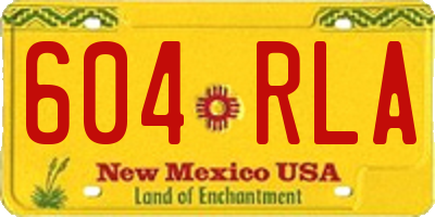 NM license plate 604RLA