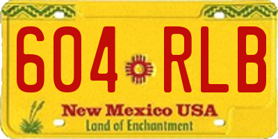 NM license plate 604RLB