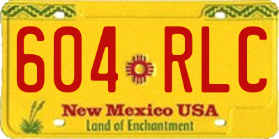 NM license plate 604RLC