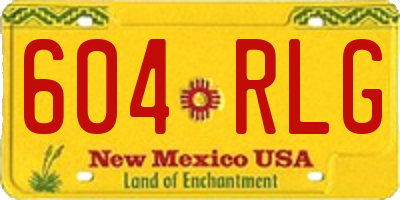 NM license plate 604RLG