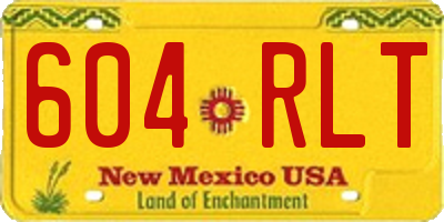 NM license plate 604RLT