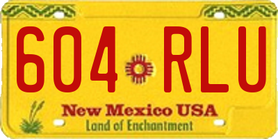 NM license plate 604RLU