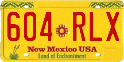 NM license plate 604RLX