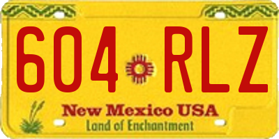NM license plate 604RLZ