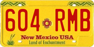 NM license plate 604RMB