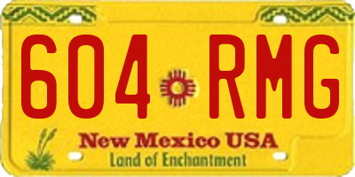 NM license plate 604RMG
