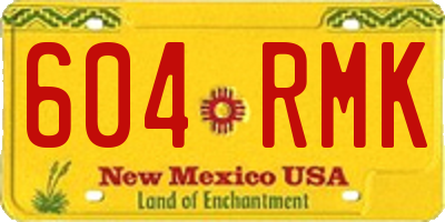 NM license plate 604RMK