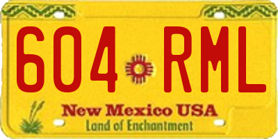 NM license plate 604RML