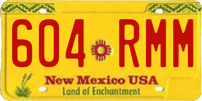 NM license plate 604RMM