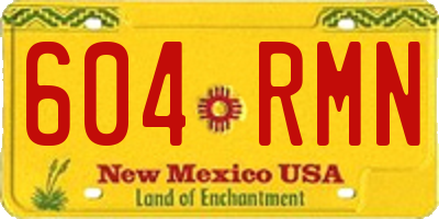 NM license plate 604RMN