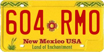 NM license plate 604RMO