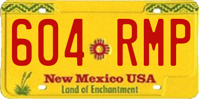 NM license plate 604RMP