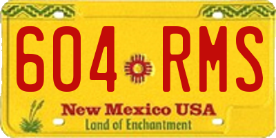 NM license plate 604RMS